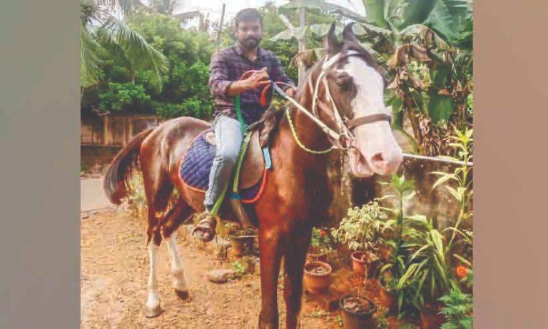 കുതിരപ്പുറത്ത് എത്തി ജനകീയ പ്രശ്നങ്ങൾ ചോദിച്ചറിഞ്ഞ് പഞ്ചായത്ത് അംഗം; വൈറലായി മനു കുതിരപ്പുറത്ത് എത്തി ജനകീയ പ്രശ്നങ്ങൾ ചോദിച്ചറിഞ്ഞ് പഞ്ചായത്ത് അംഗം; വൈറലായി മനു