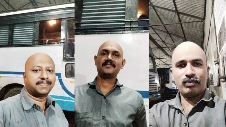 ശമ്പളം കിട്ടാത്തതിൽ പ്രതിഷേധ സൂചകമായി തലമൊട്ടയടിച്ച് കെഎസ്ആർടിസി ജീവനക്കാർ ശമ്പളം കിട്ടാത്തതിൽ പ്രതിഷേധ സൂചകമായി തലമൊട്ടയടിച്ച് കെഎസ്ആർടിസി ജീവനക്കാർ